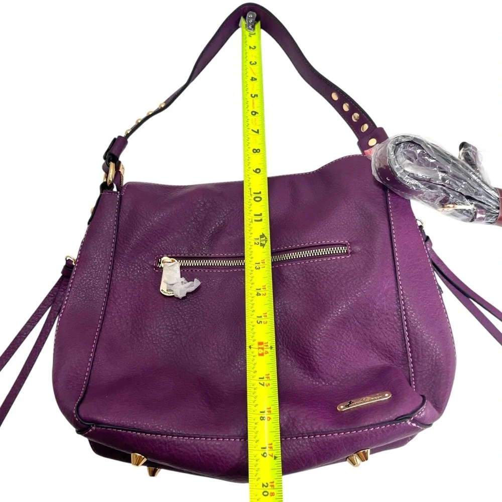 Montana West Studded Hobo Bag with Concealed Carry in Purple and Gold NWT